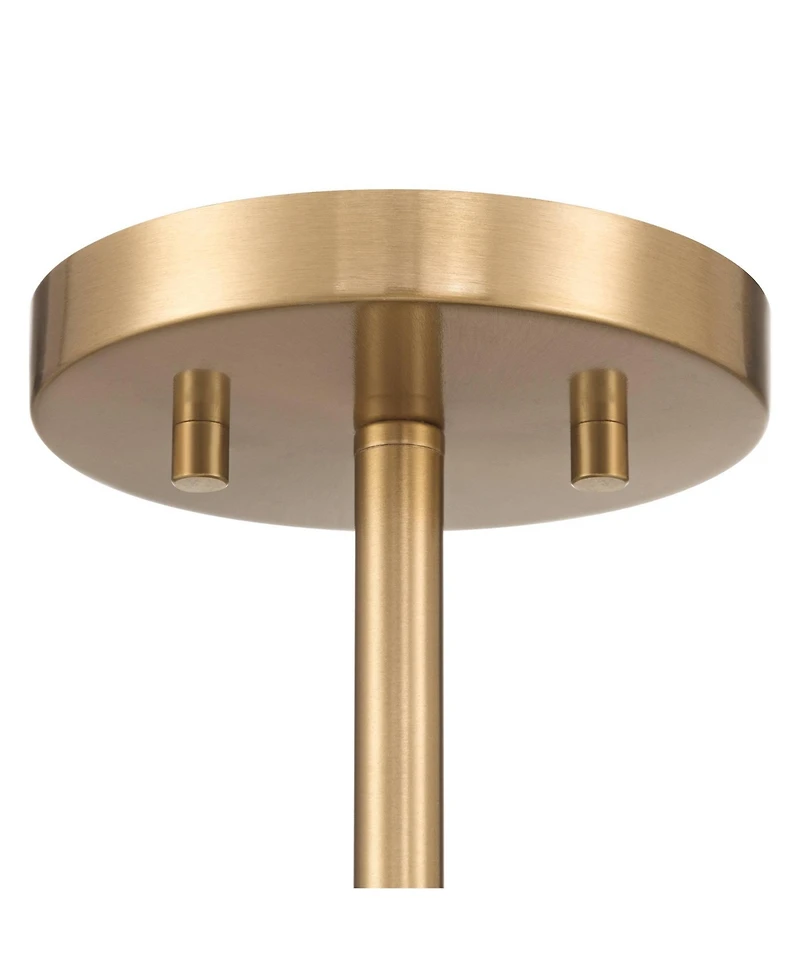Possini Euro Design Possini Euro Bernado 14"W Warm Brass and Fluted Glass Ceiling Light