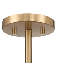 Possini Euro Design Possini Euro Bernado 14"W Warm Brass and Fluted Glass Ceiling Light