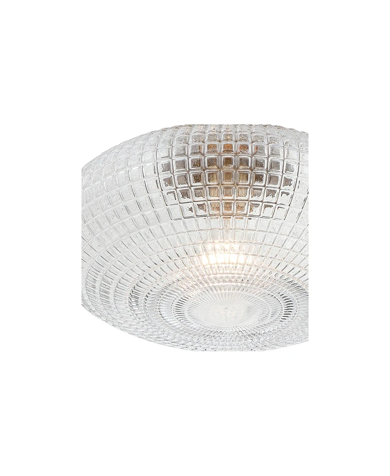 Possini Euro Design Possini Euro Voltri 12"W Warm Brass and Vintage Glass Ceiling Light
