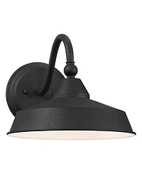 John Timberland Willard Rustic Industrial Farmhouse Outdoor Barn Light Fixture Textured Led Gooseneck 8 3/4" for Exterior Barn Deck House Porch