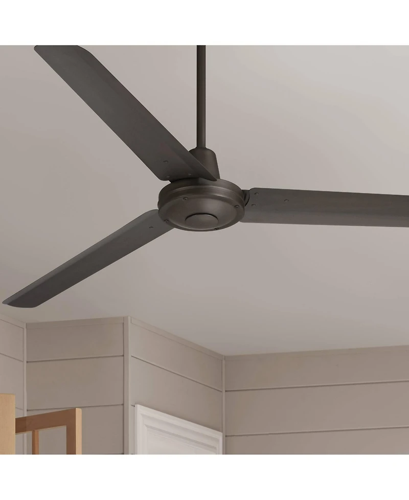 Casa Vieja 60" Turbina Dc Bronze Ceiling Fan with 18" Downrod