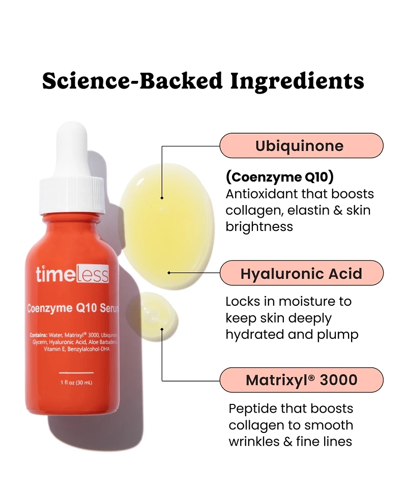 Timeless Skin Care Coenzyme Q10 + Peptides Serum