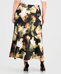 Anne Klein Plus Pull-On Bias Flared Skirt