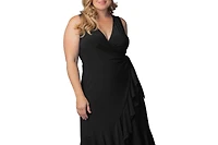 Kiyonna Plus Laguna Sleeveless Wrap Women's Dress