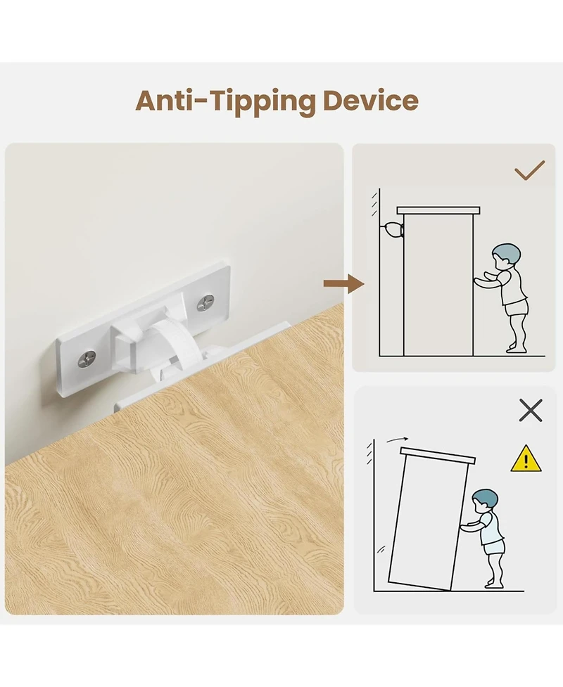 gaomon 5-Tier Wooden Bookcase with Rattan Doors, Tall Storage Bookshelf