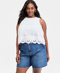 On 34th Women's Cotton Eyelet Sleeveless Top, Macy's Exclusive