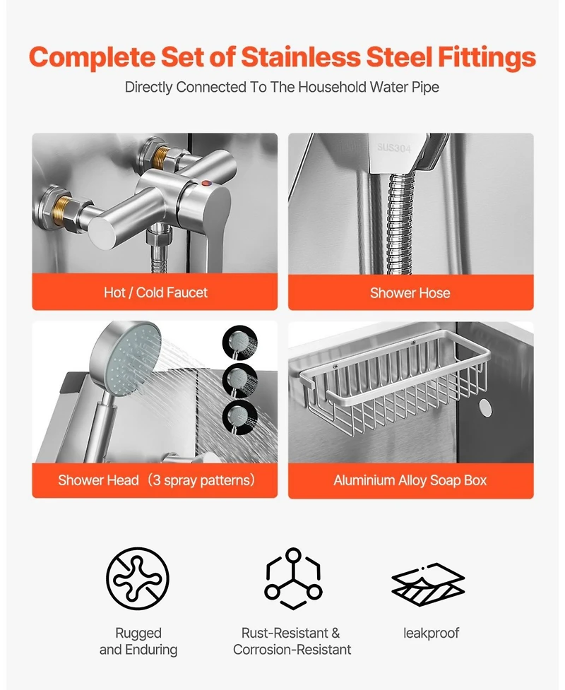 Zeus and Ruta 34 Inch Cat Grooming Bath Tub with Faucet Stainless Steel for Pets