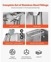Zeus and Ruta 34 Inch Cat Grooming Bath Tub with Faucet Stainless Steel for Pets