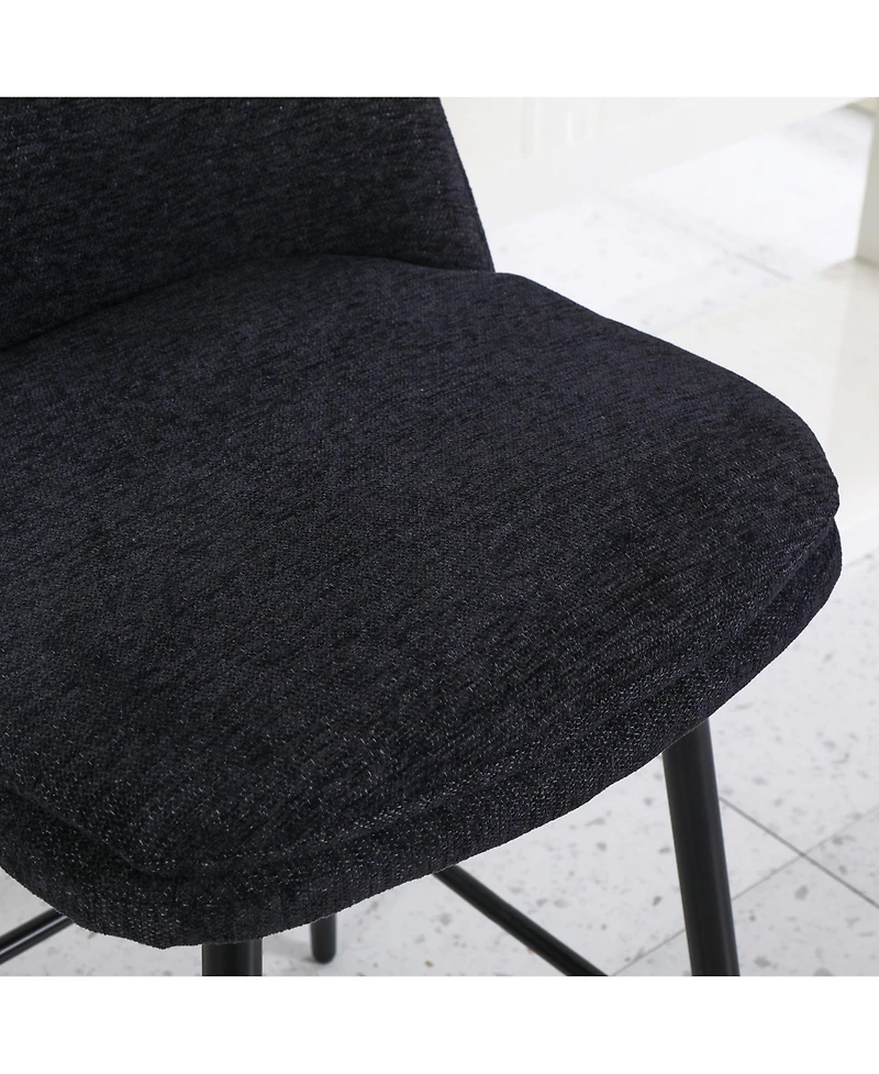 Clihome Set of 2 Counter Height Swivel Bar Stools, Barstools, 25.6" Seat Stools