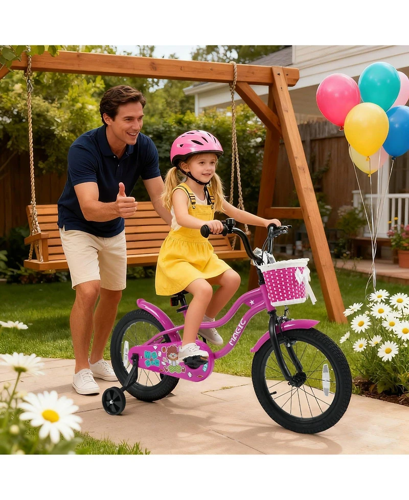 Mecale Inch Kids Bike with Training Wheels
