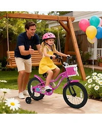 Mecale Inch Kids Bike with Training Wheels
