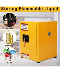 gaomon Flammable Cabinet, Safety Cabinet 17" x 17" x 22", Fireproof, Leakproof, Hazardous Storage Cabinet for Industry, Company and Home
