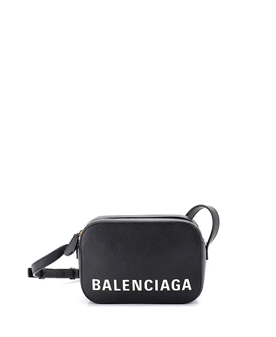 Pre-Owned Balenciaga Xs Logo Ville Camera Bag Leather