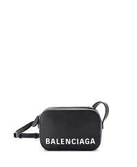 Pre-Owned Balenciaga Xs Logo Ville Camera Bag Leather