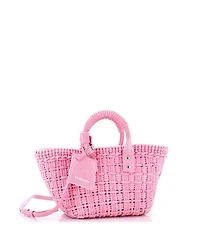 Pre-Owned Balenciaga Xs Bistro Panier Bag Woven Denim