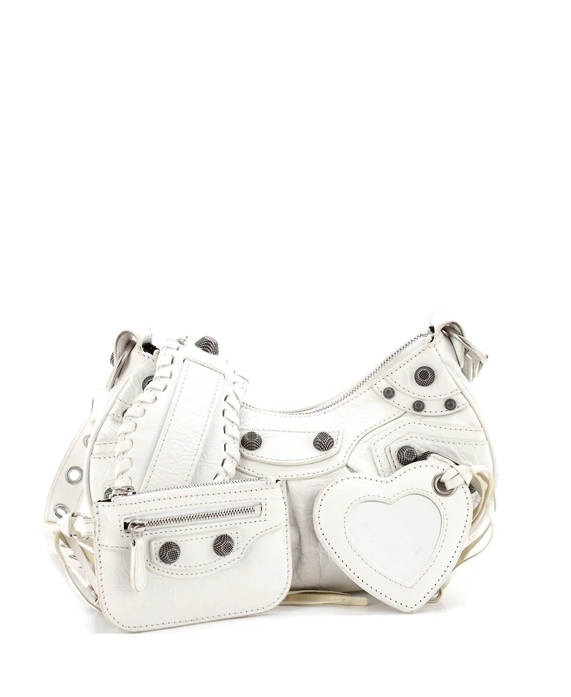 Pre-Owned Balenciaga Xs Le Cagole Giant Studs Shoulder Bag Leather