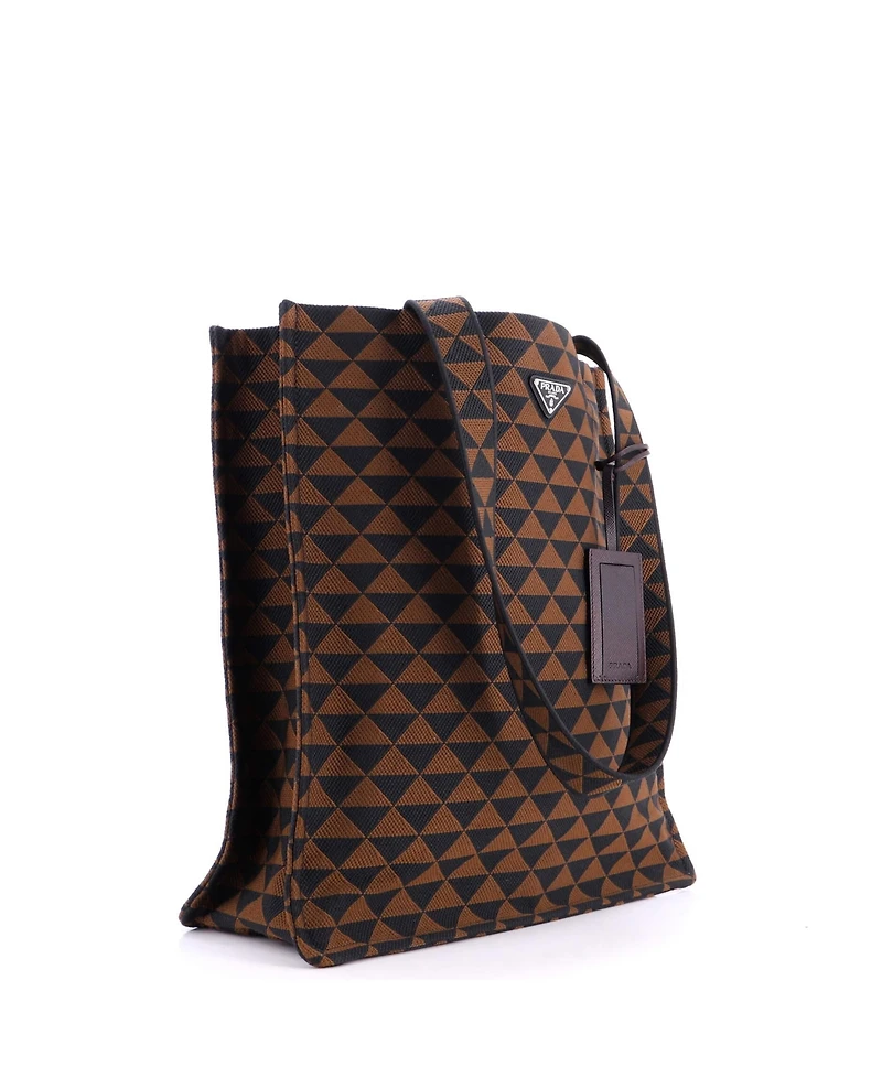 Pre-Owned Prada Symbole Shopper Tote Jacquard
