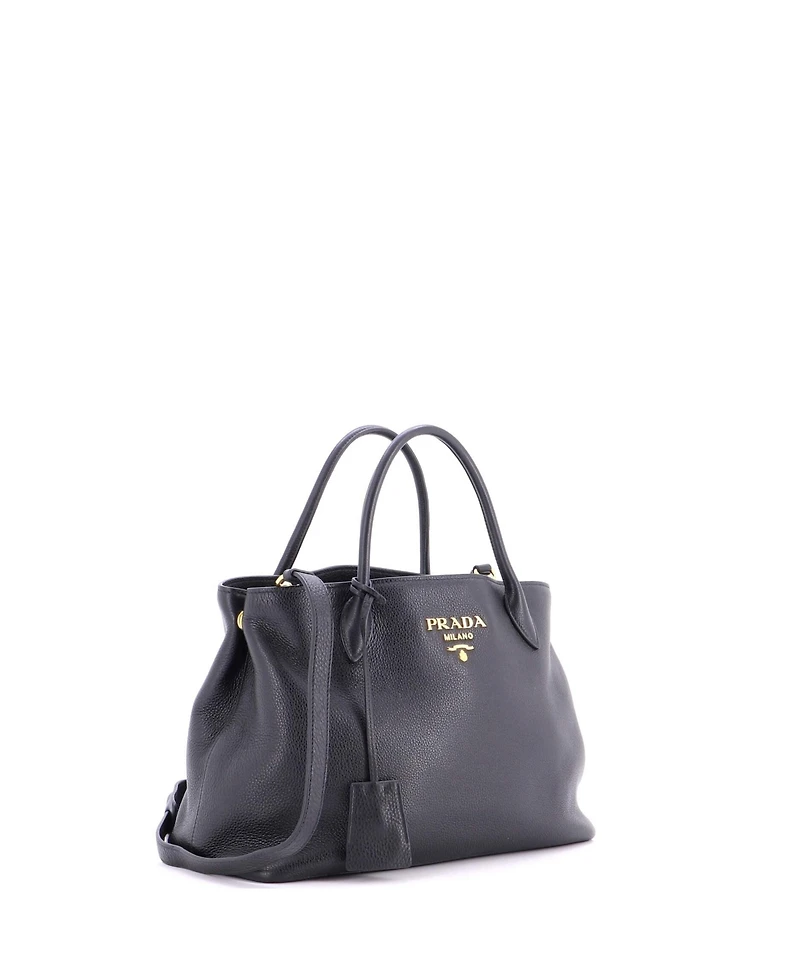 Pre-Owned Prada Medium Dual Strap Convertible Open Tote Vitello Daino