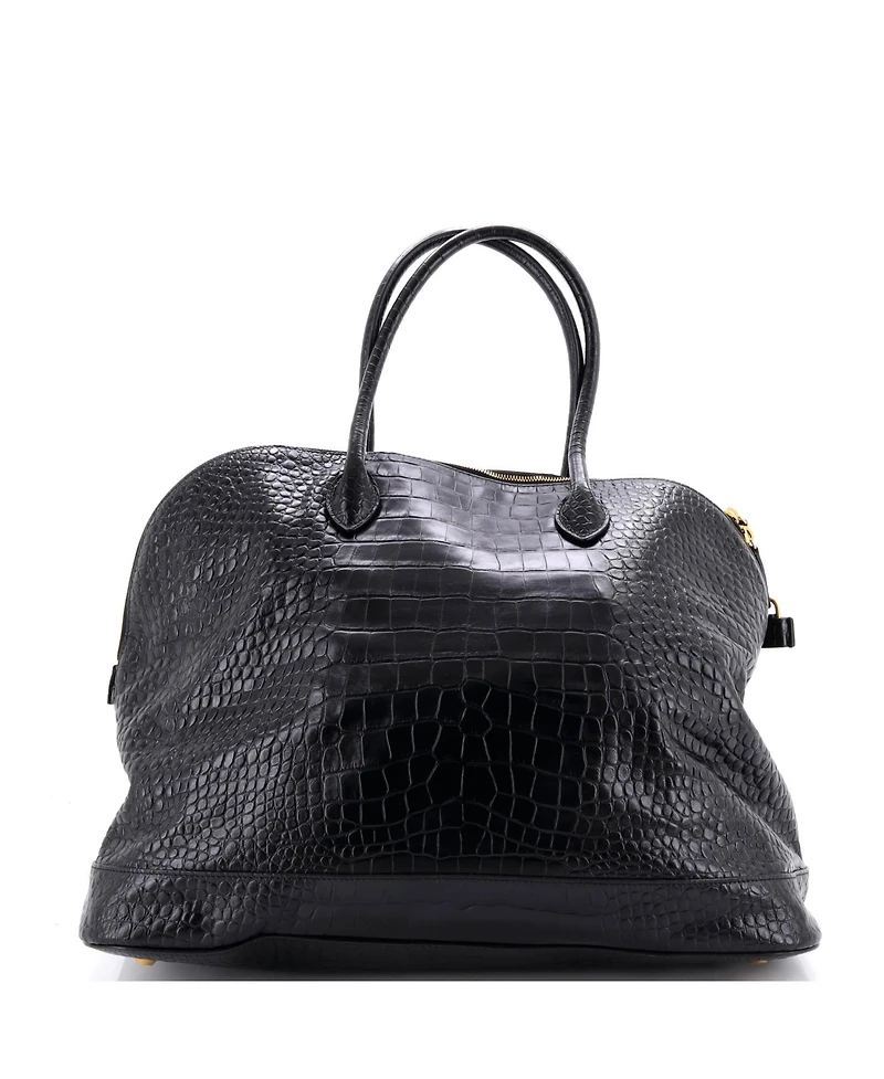 Pre-Owned Balenciaga Large Ville Bag Embossed Leather