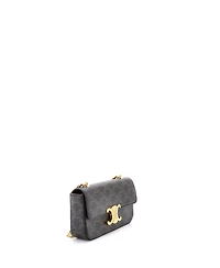 Pre-Owned Celine Small Triomphe Chain Shoulder Bag Triomphe Coated Canvas