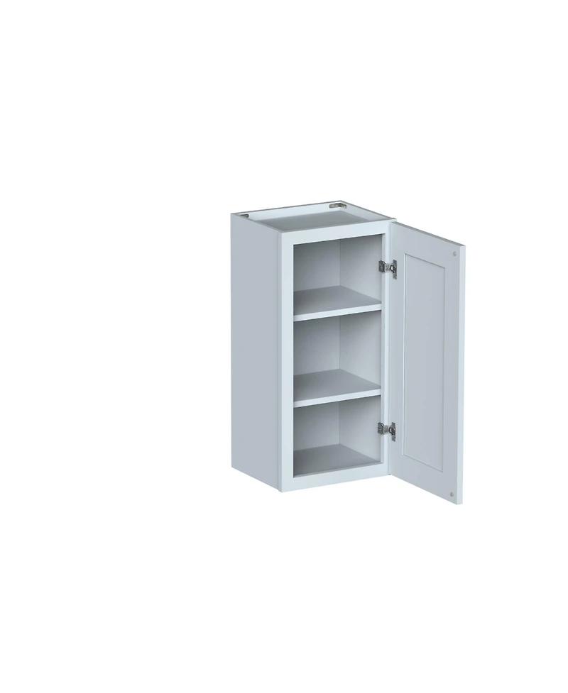 Boyel Living W15" Dove Wall Cabinet with Full Overlay Hdf Door for Custom Kitchen or Bathroom