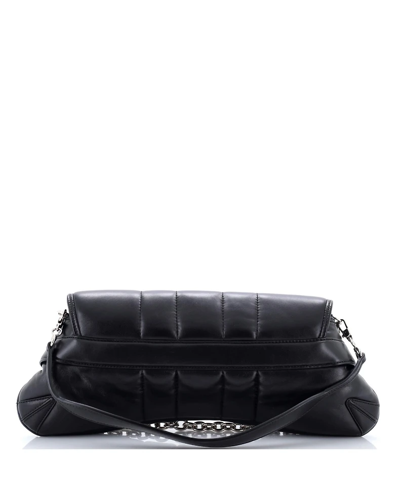 Pre-Owned Gucci Horsebit Chain Shoulder Bag Vertical Quilted Leather