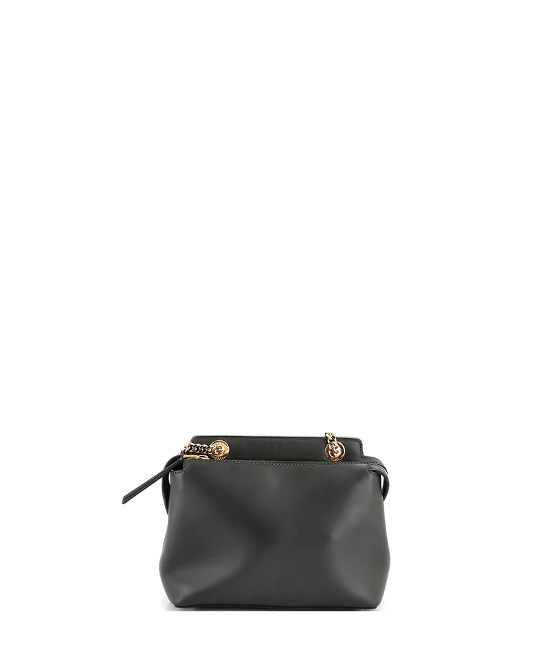 Pre-Owned Fendi Small Flowerland DotCom Convertible Satchel Embellished Leather