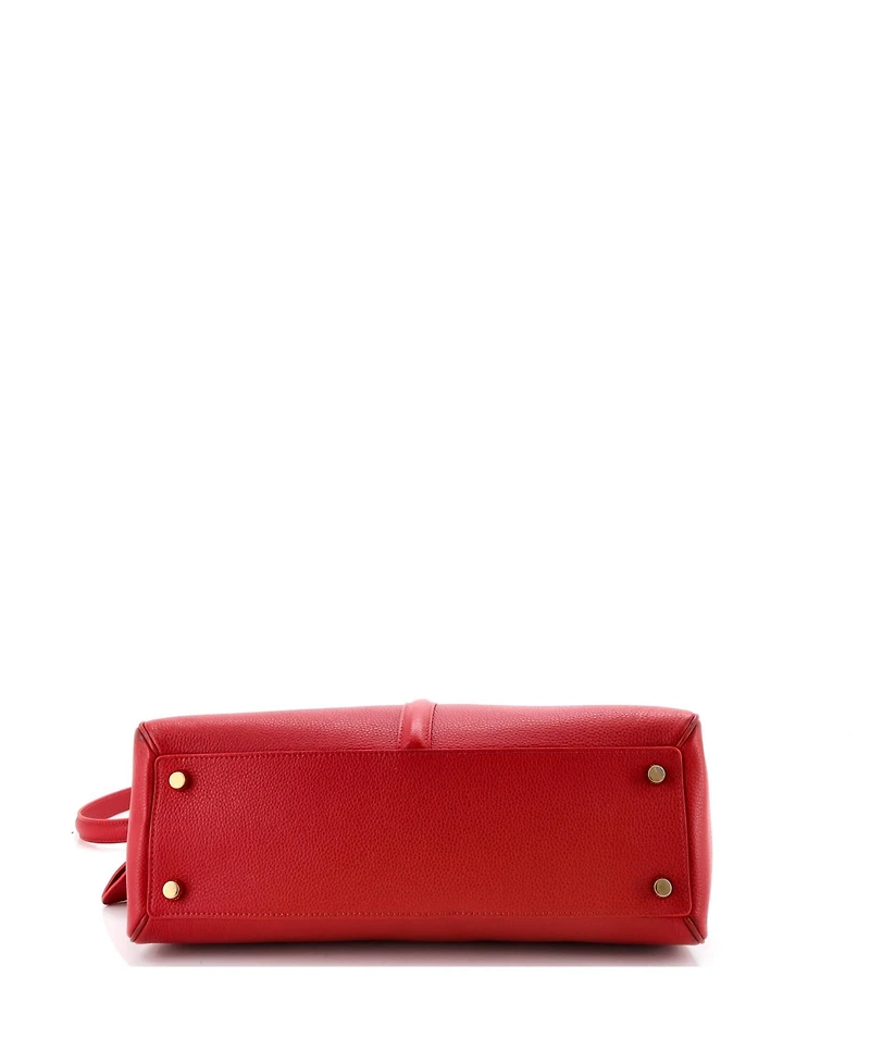 Pre-Owned Celine Medium 16 Top Handle Bag Grained Calfskin