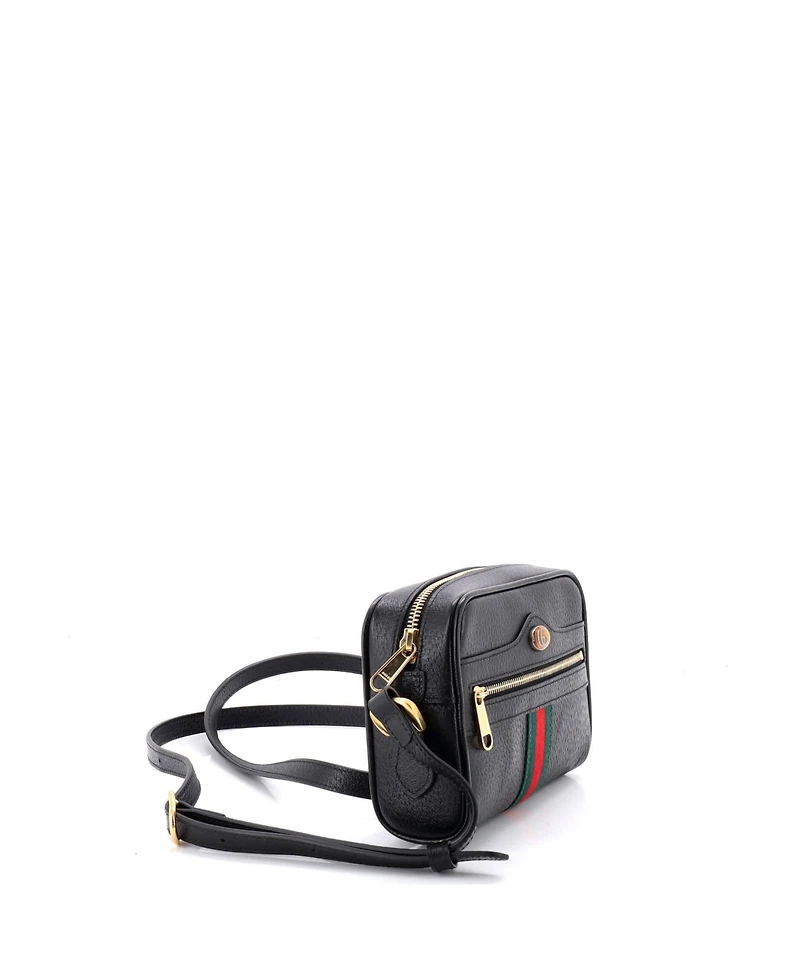 Pre-Owned Gucci Mini Ophidia Shoulder Bag Leather
