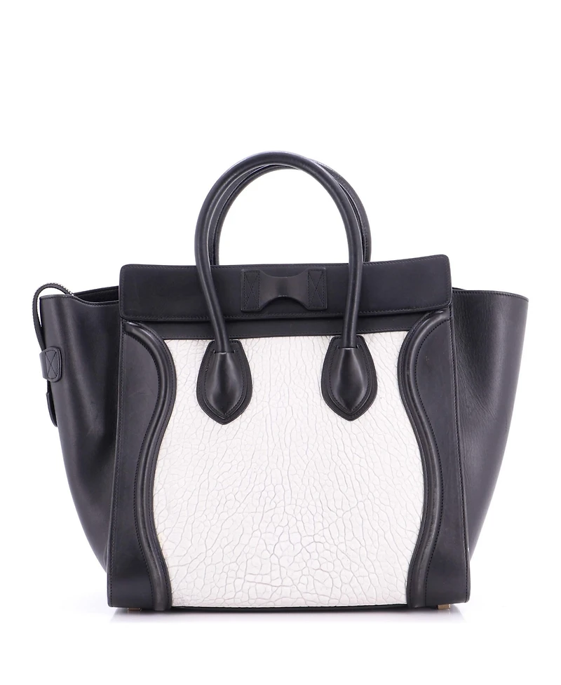 Pre-Owned Celine Mini Bicolor Luggage Bag Leather