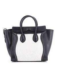 Pre-Owned Celine Mini Bicolor Luggage Bag Leather
