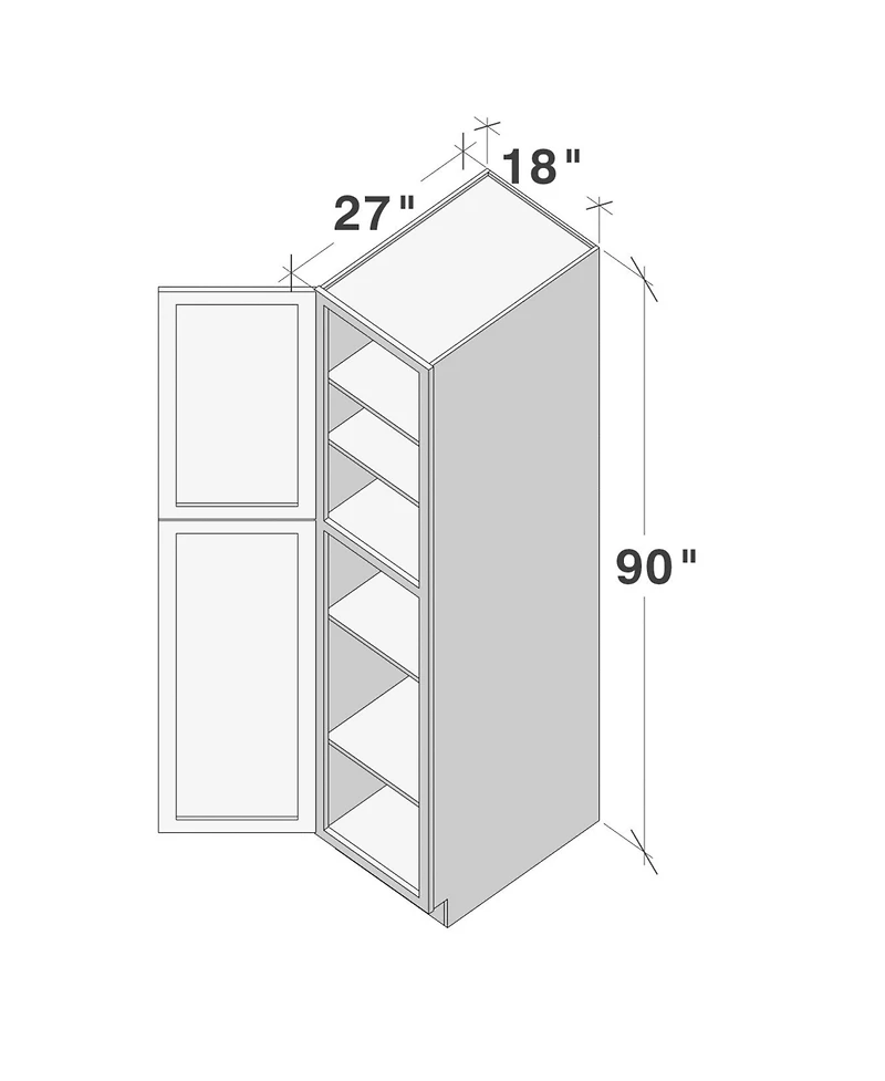 Boyel Living Tall Pantry Cabinet with Full Overlay Door and Dovetail Drawer