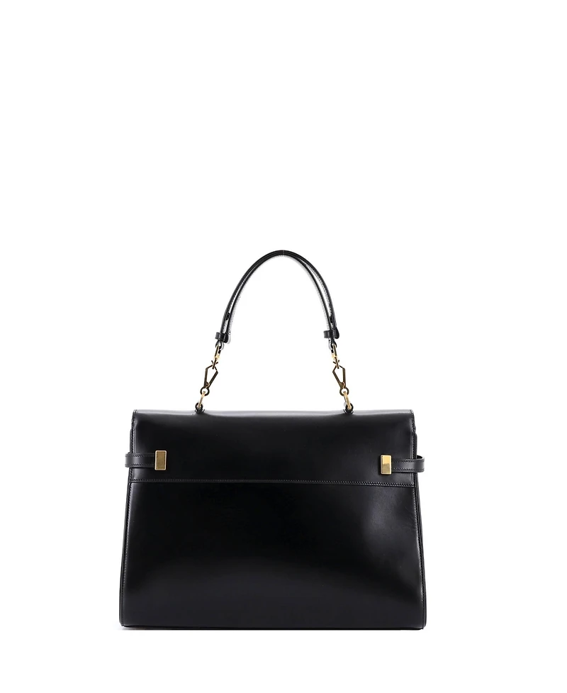 Pre-Owned Saint Laurent Medium Manhattan Top Handle Flap Bag Leather