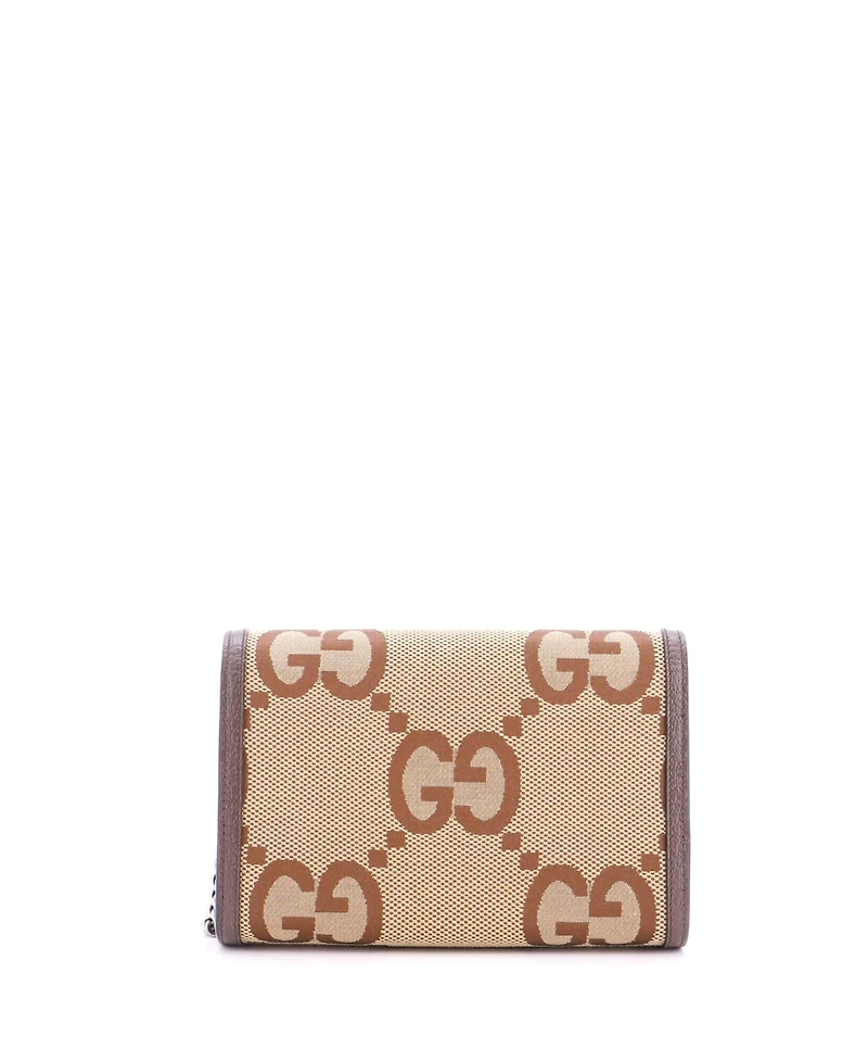 Pre-Owned Gucci Small Dionysus Chain Wallet Jumbo Gg Canvas