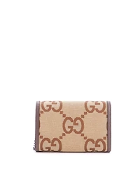 Pre-Owned Gucci Small Dionysus Chain Wallet Jumbo Gg Canvas