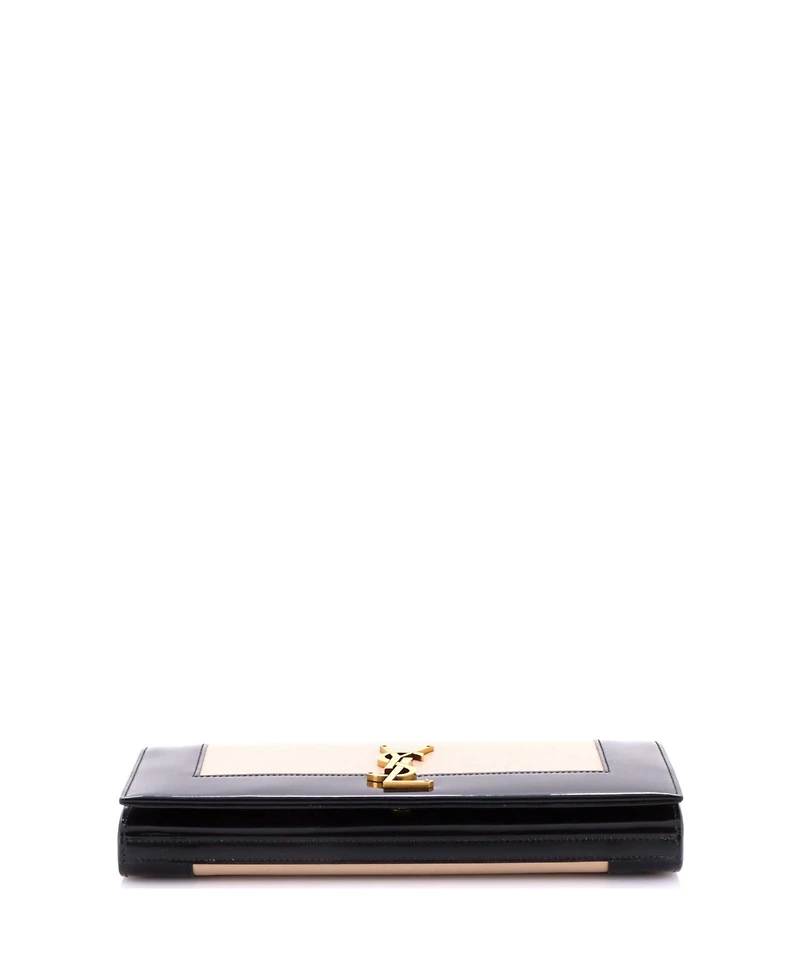 Pre-Owned Saint Laurent Long Classic Monogram Clutch Leather