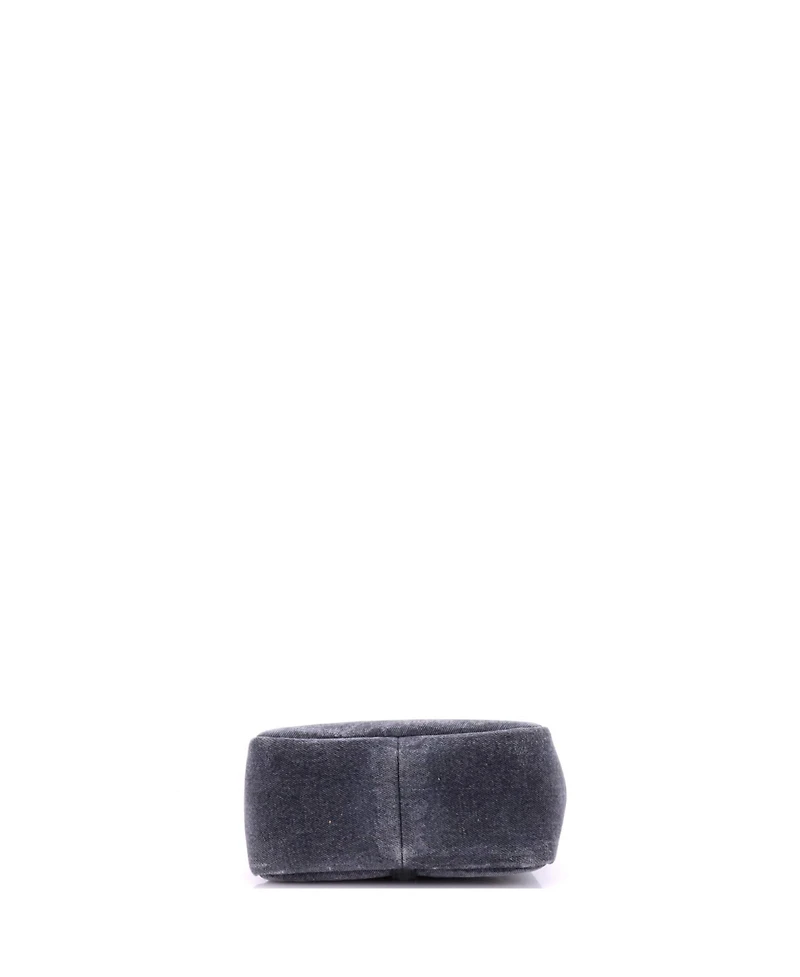 Pre-Owned Givenchy Mini Padlock Hobo Washed Denim and Embossed Leather
