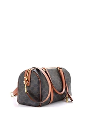 Pre-Owned Celine Medium Boston Bag Triomphe Coated Canvas