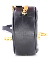 Pre-Owned Saint Laurent Small Classic Monogram Round Bubble Bag Quilted Leather