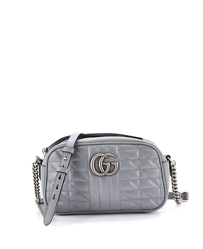 Pre-Owned Gucci Small Gg Marmont Shoulder Bag Mixed Matelasse Leather