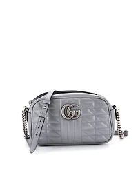 Pre-Owned Gucci Small Gg Marmont Shoulder Bag Mixed Matelasse Leather