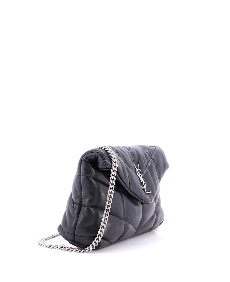 Pre-Owned Saint Laurent Mini Loulou Puffer Shoulder Bag Quilted Leather