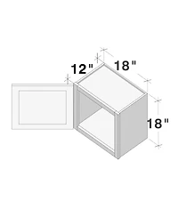 Boyel Living Short Wall Cabinet with Full Overlay Hdf Door for Custom Kitchen or Bathroom