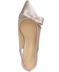 Journee Collection Women's Paloma Bow Kitten Heel Slingback Pumps