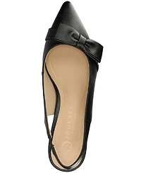 Journee Collection Women's Paloma Bow Kitten Heel Slingback Pumps