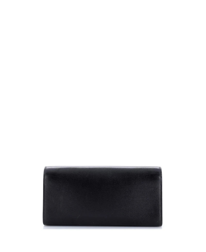 Pre-Owned Saint Laurent Long Classic Monogram Clutch Leather