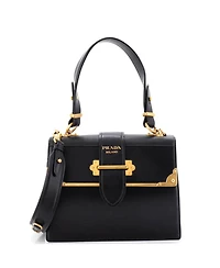 Pre-Owned Prada Medium Cahier Convertible Shoulder Bag City Calf and Saffiano