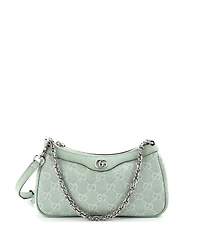 Pre-Owned Gucci Small Ophidia Zip Pochette Shoulder Bag Gg Denim