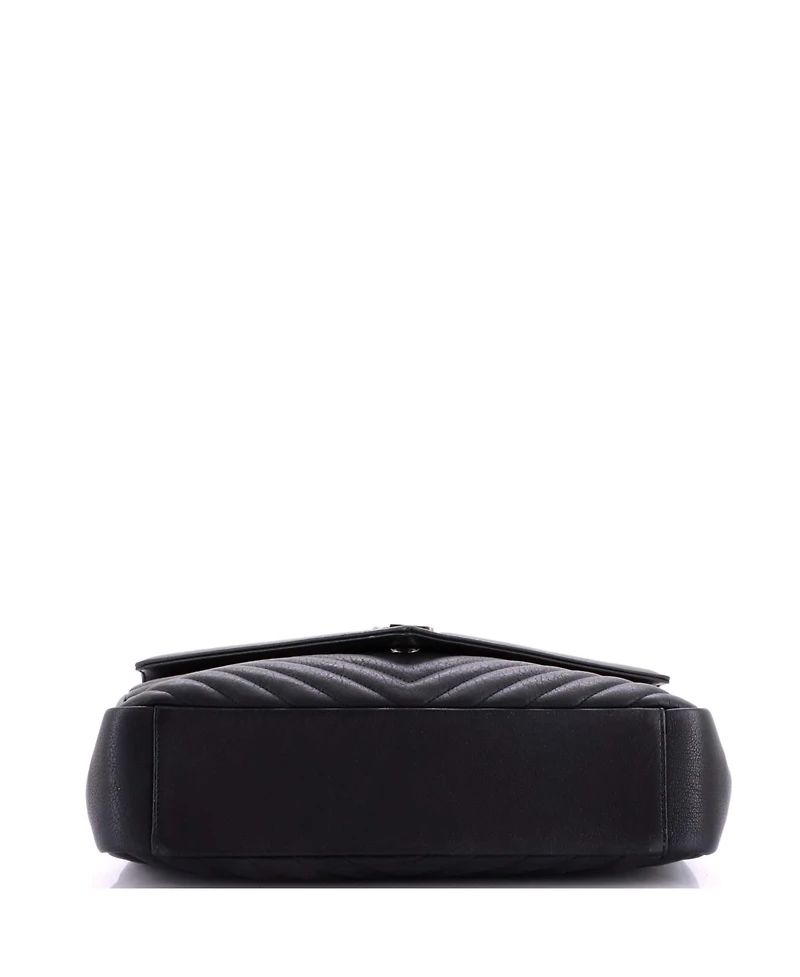 Pre-Owned Saint Laurent Classic Monogram College Bag Matelasse Chevron Leather
