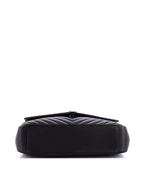 Pre-Owned Saint Laurent Classic Monogram College Bag Matelasse Chevron Leather